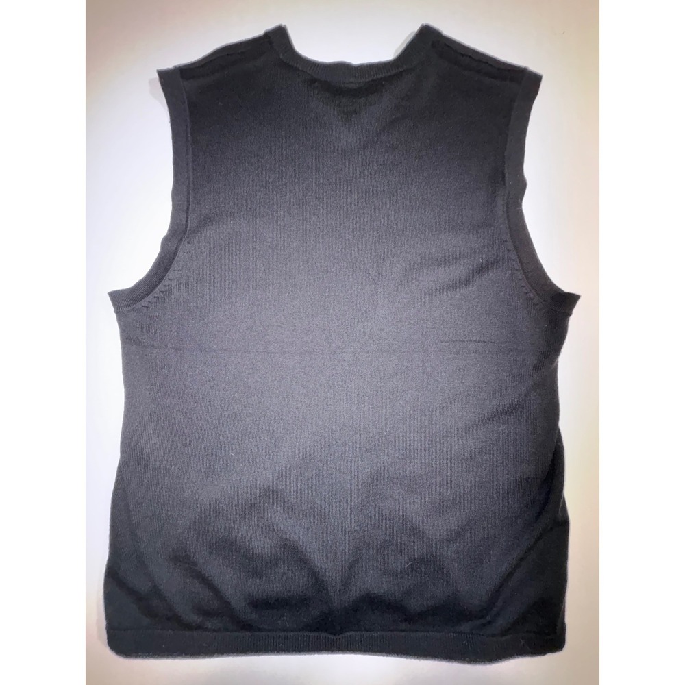 Perry Ellis Mens V Neck Merino Blend Sweater Vest Black Size L? - Picture 5 of 7